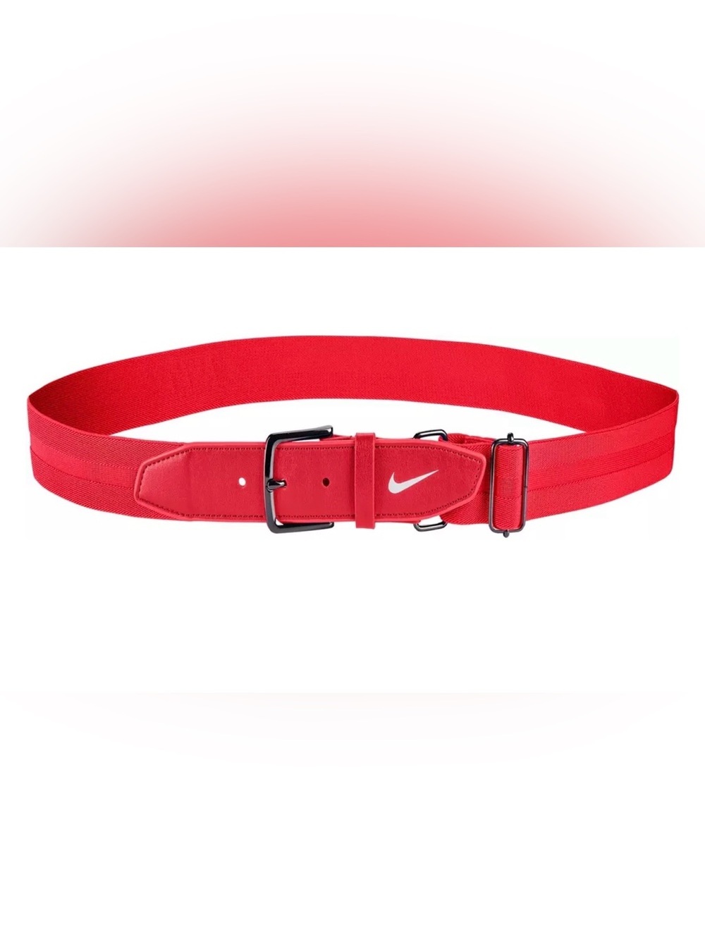 Nike Red adjustable softball Belt with White Swoosh